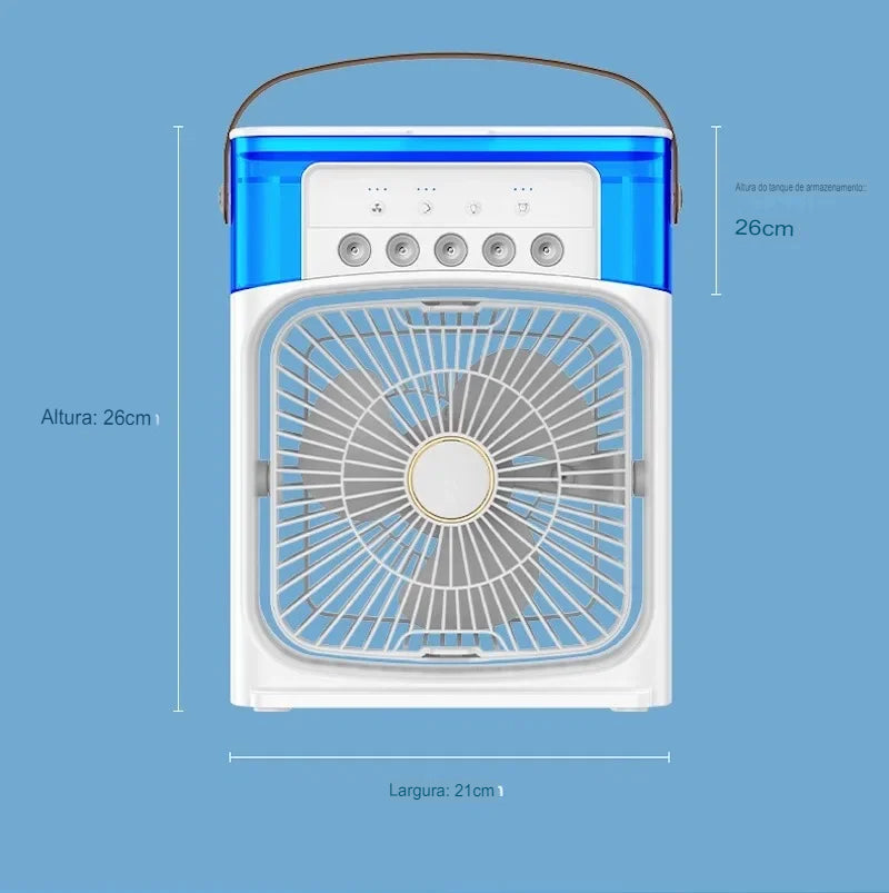 Ventilador umidificador portátil ar condicionado