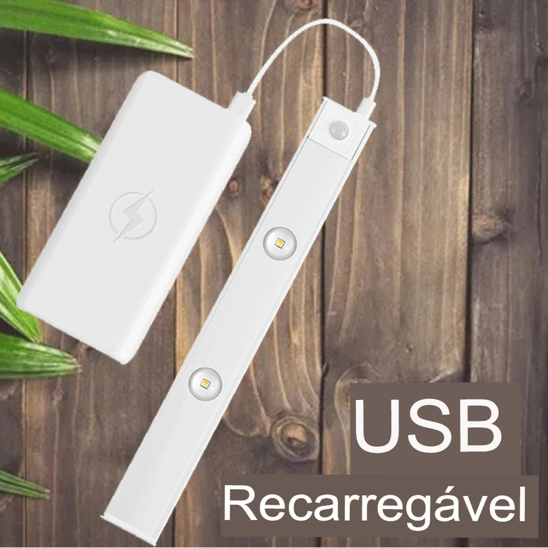 Luz conduzida ultra-fina do sensor de movimento recarregável do USB