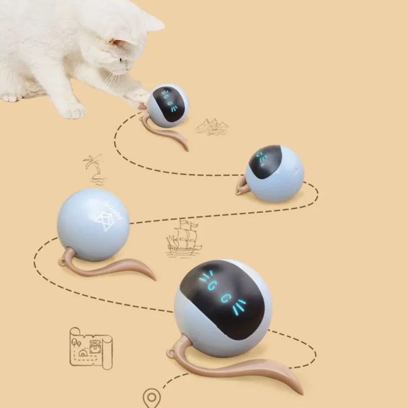 Brinquedo de gato interativo inteligente automático USB recarregável