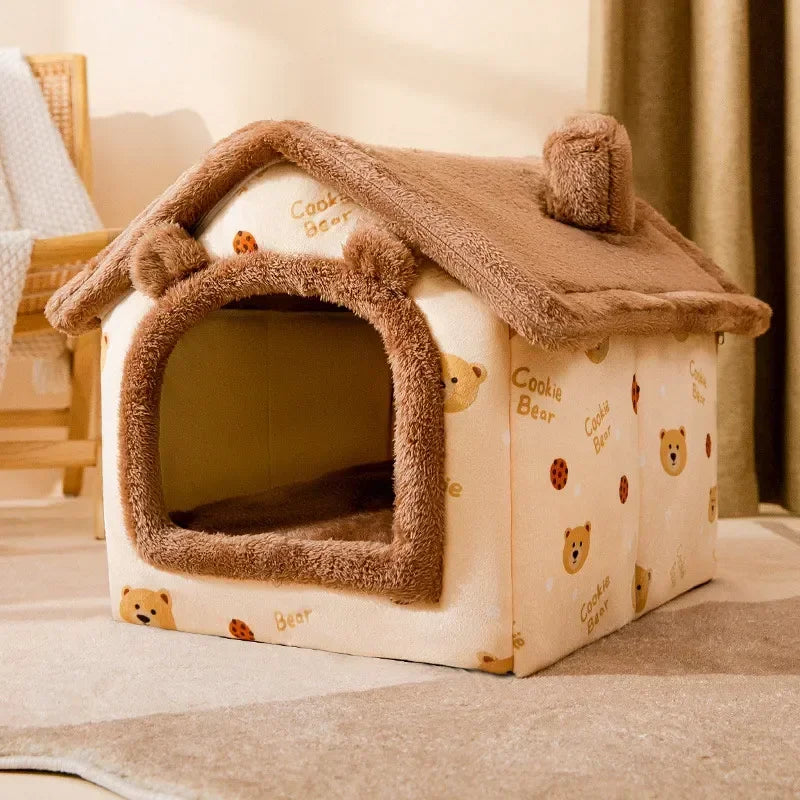 Casa dobrável para cães e gatos pequenos e médios